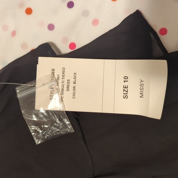 S.L. Fashions Womens Size 10 “Missy” Black Tiered LBD Dress Shift. - Picture 5 of 8